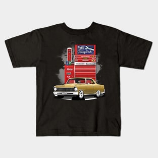 1967 Granada Gold Chevrolet Nova Garage Built Print Kids T-Shirt